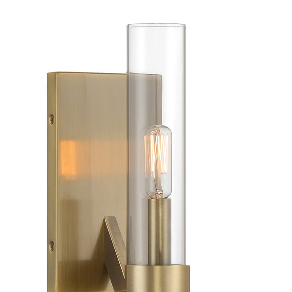 Atlas Rohe 12.5'' High 1-Light Sconce - Modern Minimalist Design with Textured Matte Finish for Any Space Aged Brass WL11138-BS
