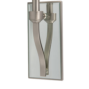 Atlas Roule 17'' High 1-Light Sconce - Brushed Nickel Fabric Shade for Stylish Ambient Illumination WL11139-NK