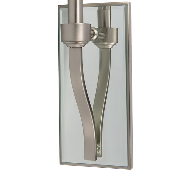 Atlas Roule 17'' High 1-Light Sconce - Brushed Nickel Fabric Shade for Stylish Ambient Illumination WL11139-NK