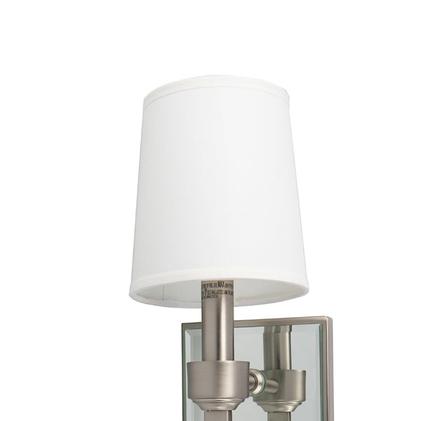 Atlas Roule 17'' High 1-Light Sconce - Brushed Nickel Fabric Shade for Stylish Ambient Illumination WL11139-NK