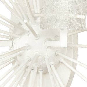 Atlas Sea Urchin 21'' High 2-Light Sconce - Coastal Starburst Design with White Coral Finish and Glass Shade WL11140-WH