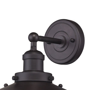 Atlas Seaport 13'' High 1-Light Sconce - Nautical-Inspired Industrial Design for Elegant Indoor Lighting Oil Rubbed Bronze WL11141-BZ