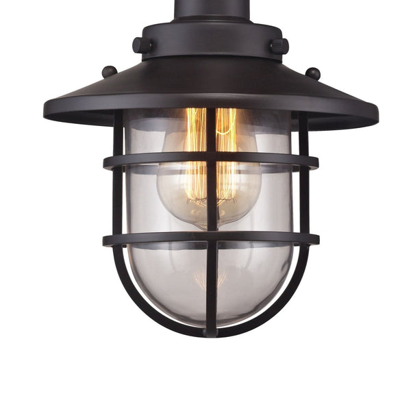 Atlas Seaport 13'' High 1-Light Sconce - Nautical-Inspired Industrial Design for Elegant Indoor Lighting Oil Rubbed Bronze WL11141-BZ