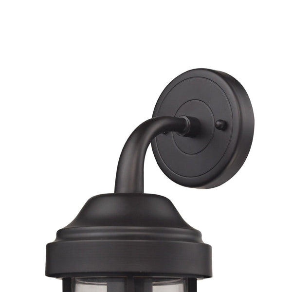 Atlas Seaport 16" High Nautical-Industrial 1-Light Sconce in Oil Rubbed Bronze for Coastal Charm WL11142-BZ