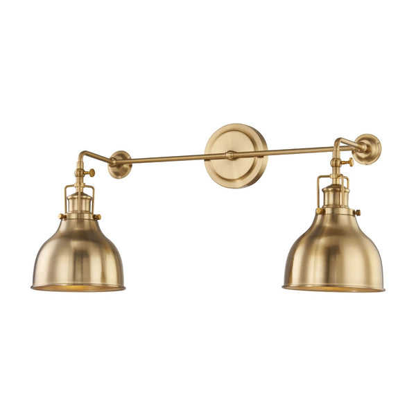 Atlas Skillet 12'' High 2-Light Wall Sconce - Vintage Farmhouse Design for Elegant Indoor Illumination Burnished Brass WL11143-BS