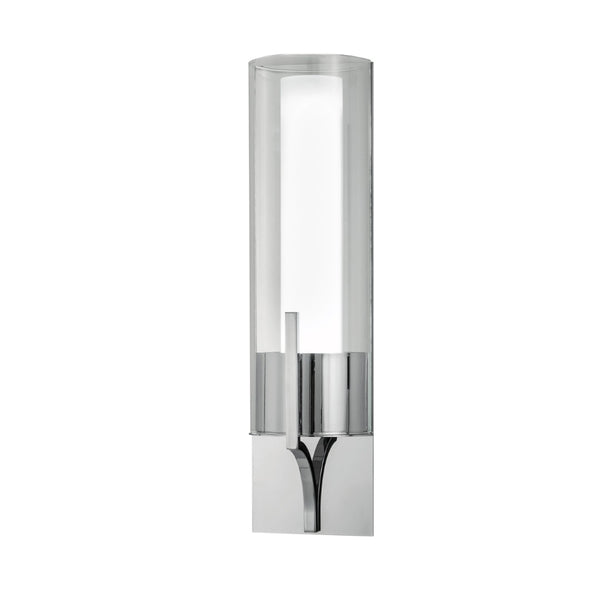 Atlas Slope 15'' High Integrated LED Sconce - Modern Glass Diffuser for Stylish Ambient Lighting Solutions Chrome WL11145-CH