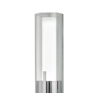 Atlas Slope 15'' High Integrated LED Sconce - Modern Glass Diffuser for Stylish Ambient Lighting Solutions Chrome WL11145-CH