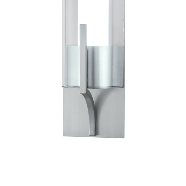 Atlas Slope 15'' High Integrated LED Sconce - Modern Glass Diffuser for Stylish Ambient Lighting Solutions Brushed Nickel WL11145-NK