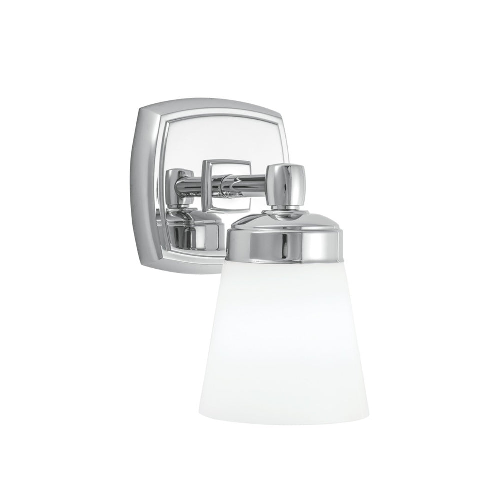 Atlas Soft Square 1-Light Wall Sconce - Polished Chrome, Transitional Design for Hallways & Living Spaces WL11146-CH