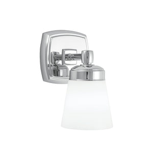 Atlas Soft Square 1-Light Wall Sconce - Polished Chrome, Transitional Design for Hallways & Living Spaces WL11146-CH