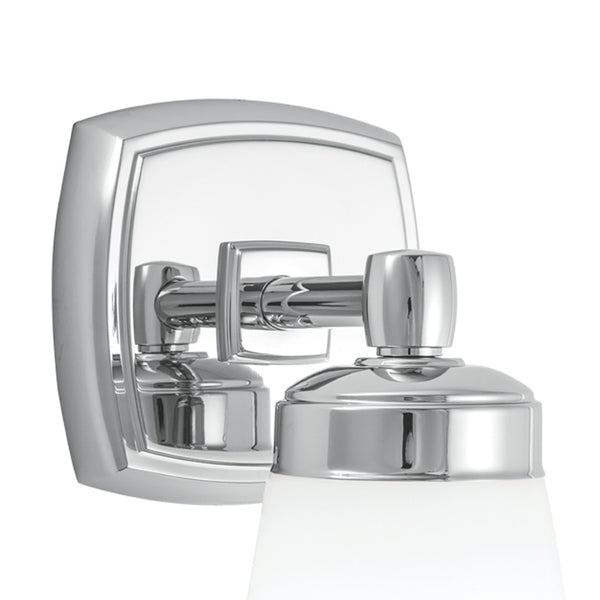 Atlas Soft Square 1-Light Wall Sconce - Polished Chrome, Transitional Design for Hallways & Living Spaces WL11146-CH