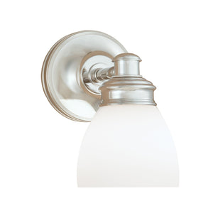 Atlas Spencer 8.5" High Chrome 1-Light Sconce - Elegant Bell Shade, Classic Style for Hallways & Bedrooms WL11147-CH