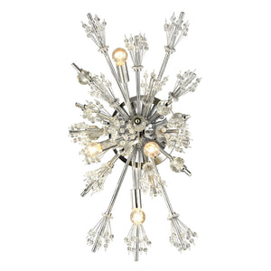 Atlas Starburst 26'' High 4-Light Sconce - Dramatic Elegance with Crystal Accents for Modern Interiors Polished Chrome WL11148-CH