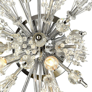 Atlas Starburst 26'' High 4-Light Sconce - Dramatic Elegance with Crystal Accents for Modern Interiors Polished Chrome WL11148-CH