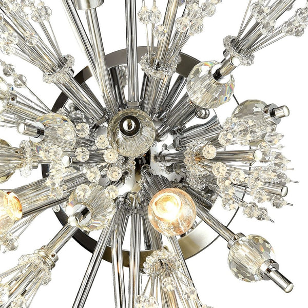 Atlas Starburst 26'' High 4-Light Sconce - Dramatic Elegance with Crystal Accents for Modern Interiors Polished Chrome WL11148-CH