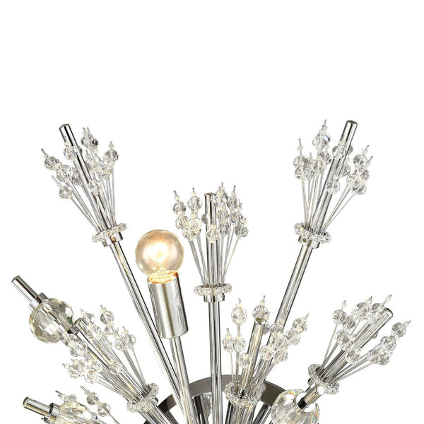 Atlas Starburst 26'' High 4-Light Sconce - Dramatic Elegance with Crystal Accents for Modern Interiors Polished Chrome WL11148-CH