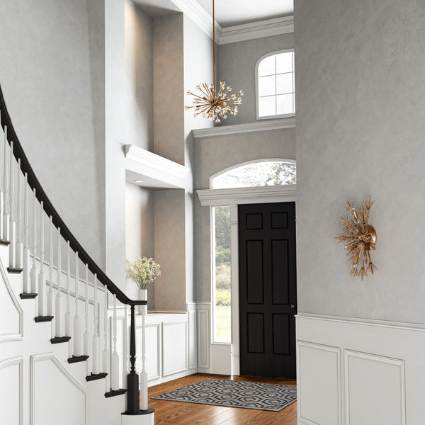 Atlas Starburst 26'' High 4-Light Sconce - Dramatic Elegance with Crystal Accents for Modern Interiors Satin Brass WL11148-GD