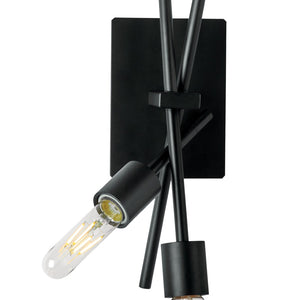 Atlas Stick 16.75'' High 3-Light Sconce - Modern Matte Black Wall Fixture for Contemporary Spaces WL11149-BK