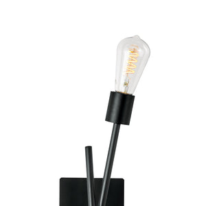 Atlas Stick 16.75'' High 3-Light Sconce - Modern Matte Black Wall Fixture for Contemporary Spaces WL11149-BK