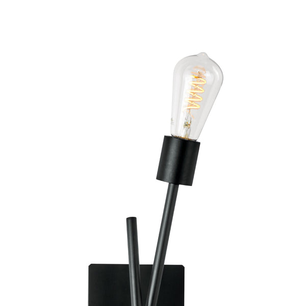 Atlas Stick 16.75'' High 3-Light Sconce - Modern Matte Black Wall Fixture for Contemporary Spaces WL11149-BK
