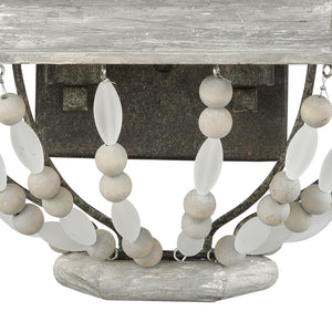 Atlas Summerton 16'' High 2-Light Sconce - Coastal Elegance with Graywash Finish & Rustic Bead Details WL11153-GY