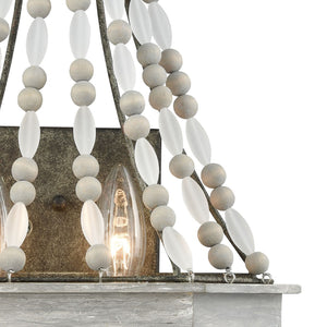 Atlas Summerton 16'' High 2-Light Sconce - Coastal Elegance with Graywash Finish & Rustic Bead Details WL11153-GY