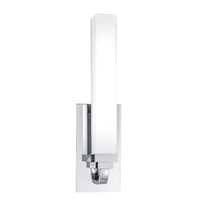 Atlas Tetris 16-Inch High Integrated LED Sconce - Modern Wall Light with Layered Geometry & Soft Glow Chrome WL11156-CH