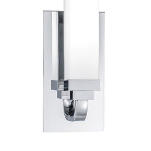 Atlas Tetris 16-Inch High Integrated LED Sconce - Modern Wall Light with Layered Geometry & Soft Glow Chrome WL11156-CH