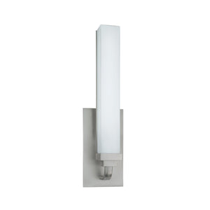 Atlas Tetris 16-Inch High Integrated LED Sconce - Modern Wall Light with Layered Geometry & Soft Glow Brushed Nickel WL11156-NK