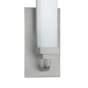 Atlas Tetris 16-Inch High Integrated LED Sconce - Modern Wall Light with Layered Geometry & Soft Glow Brushed Nickel WL11156-NK