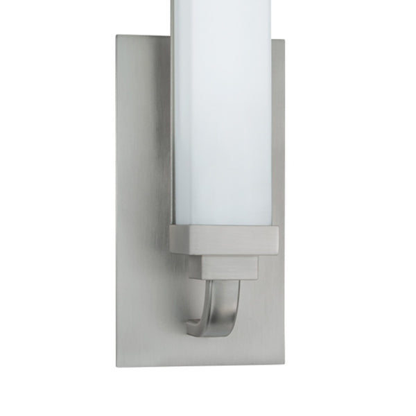 Atlas Tetris 16-Inch High Integrated LED Sconce - Modern Wall Light with Layered Geometry & Soft Glow Brushed Nickel WL11156-NK