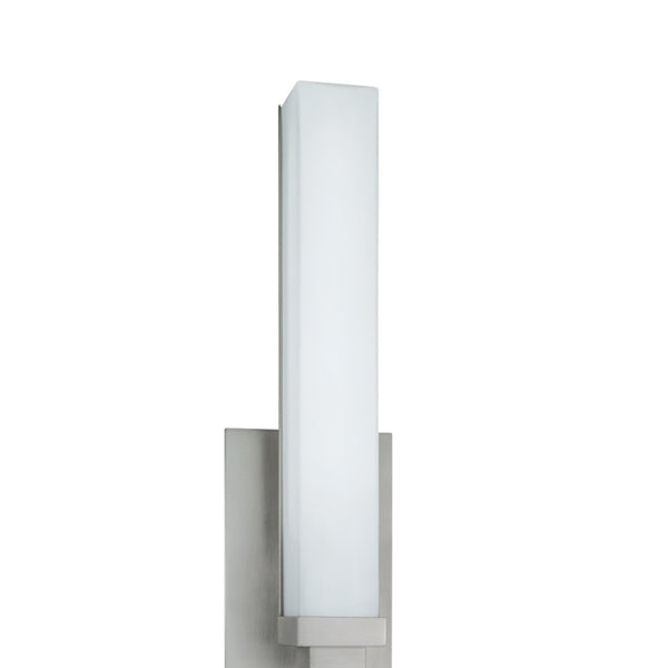 Atlas Tetris 16-Inch High Integrated LED Sconce - Modern Wall Light with Layered Geometry & Soft Glow Brushed Nickel WL11156-NK
