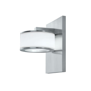 Atlas Timbale Integrated LED Sconce by Michael Wolk - Modern Drum Shade for Elegant Ambient Illumination Brushed Aluminum 5.5'' WL11157-SV