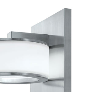 Atlas Timbale Integrated LED Sconce by Michael Wolk - Modern Drum Shade for Elegant Ambient Illumination Brushed Aluminum 5.5'' WL11157-SV