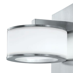 Atlas Timbale Integrated LED Sconce by Michael Wolk - Modern Drum Shade for Elegant Ambient Illumination Brushed Aluminum 5.5'' WL11157-SV