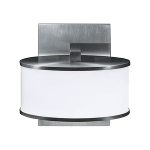 Atlas Timbale Integrated LED Sconce by Michael Wolk - Modern Drum Shade for Elegant Ambient Illumination Brushed Aluminum 7'' WL11158-SV