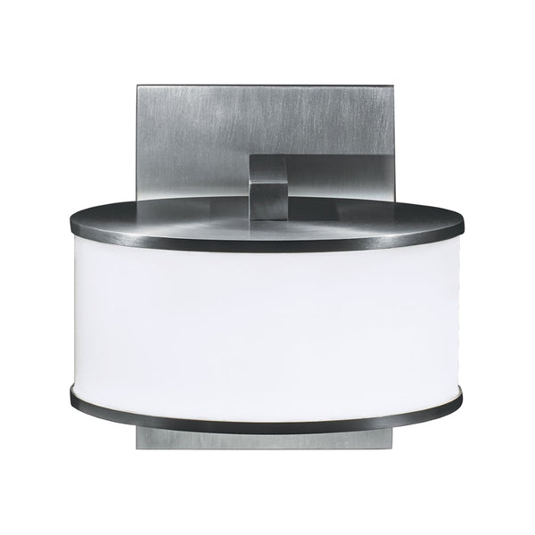 Atlas Timbale Integrated LED Sconce by Michael Wolk - Modern Drum Shade for Elegant Ambient Illumination Brushed Aluminum 7'' WL11158-SV