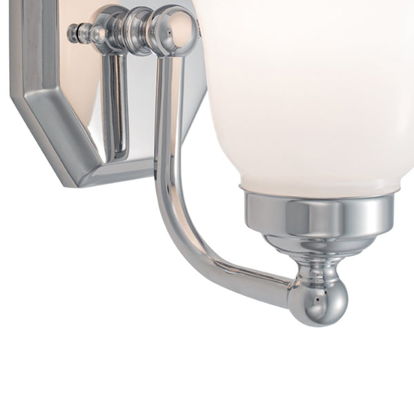 Atlas Trevi 7'' High 1-Light Wall Sconce - Elegant Chrome Finish, Bell Glass Shade for Ambient Lighting WL11161-CH1