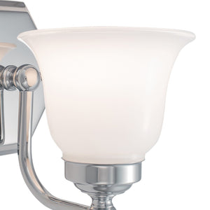 Atlas Trevi 7'' High 1-Light Wall Sconce - Elegant Chrome Finish, Bell Glass Shade for Ambient Lighting WL11161-CH1