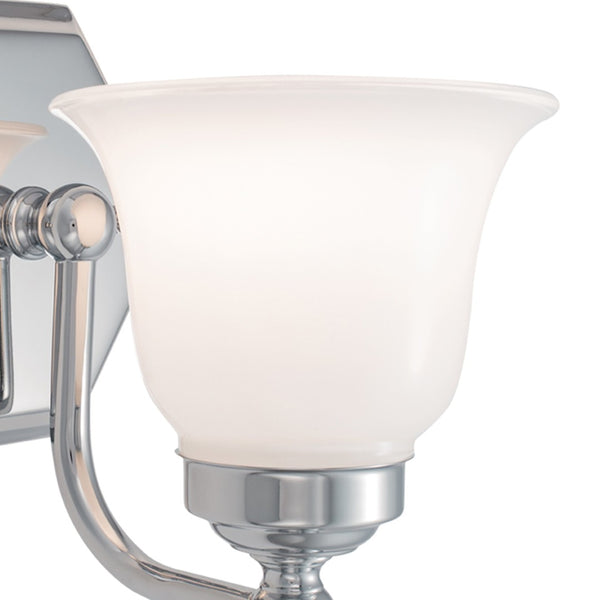 Atlas Trevi 7'' High 1-Light Wall Sconce - Elegant Chrome Finish, Bell Glass Shade for Ambient Lighting WL11161-CH1