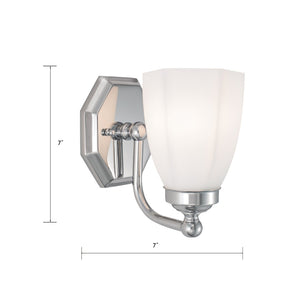 Atlas Trevi 7'' High 1-Light Wall Sconce – Elegant Chrome Fixture for Timeless Ambient Indoor Lighting WL11161-CH2