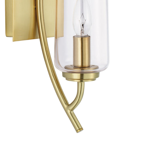 Atlas Tulip 1-Light Sconce - Elegant Mid-Century Design with Sculptural Glass Shade for Modern Spaces Satin Brass WL11163-BS
