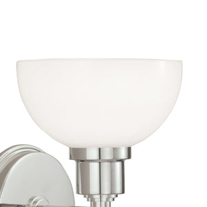 Atlas Whitman 1-Light Wall Sconce - Classic Elegance for Hallways, Bedrooms, and Entryways Lighting Polished Nickel WL11170-NK2