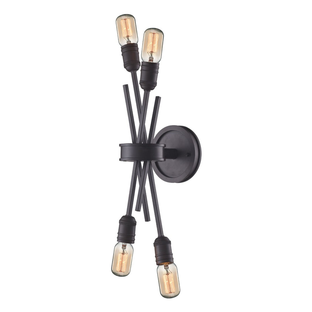Atlas Xenia 20-Inch High 4-Light Wall Sconce - Adjustable Modern Design for Stylish Indoor Lighting Oil Rubbed Bronze 5'' WL11173-BZ