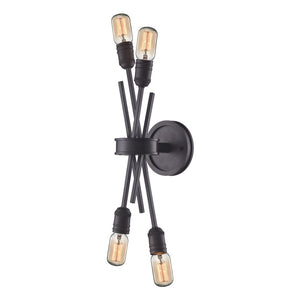 Atlas Xenia 20-Inch High 4-Light Wall Sconce - Adjustable Modern Design for Stylish Indoor Lighting Oil Rubbed Bronze 5'' WL11173-BZ