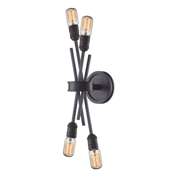 Atlas Xenia 20-Inch High 4-Light Wall Sconce - Adjustable Modern Design for Stylish Indoor Lighting Oil Rubbed Bronze 5'' WL11173-BZ