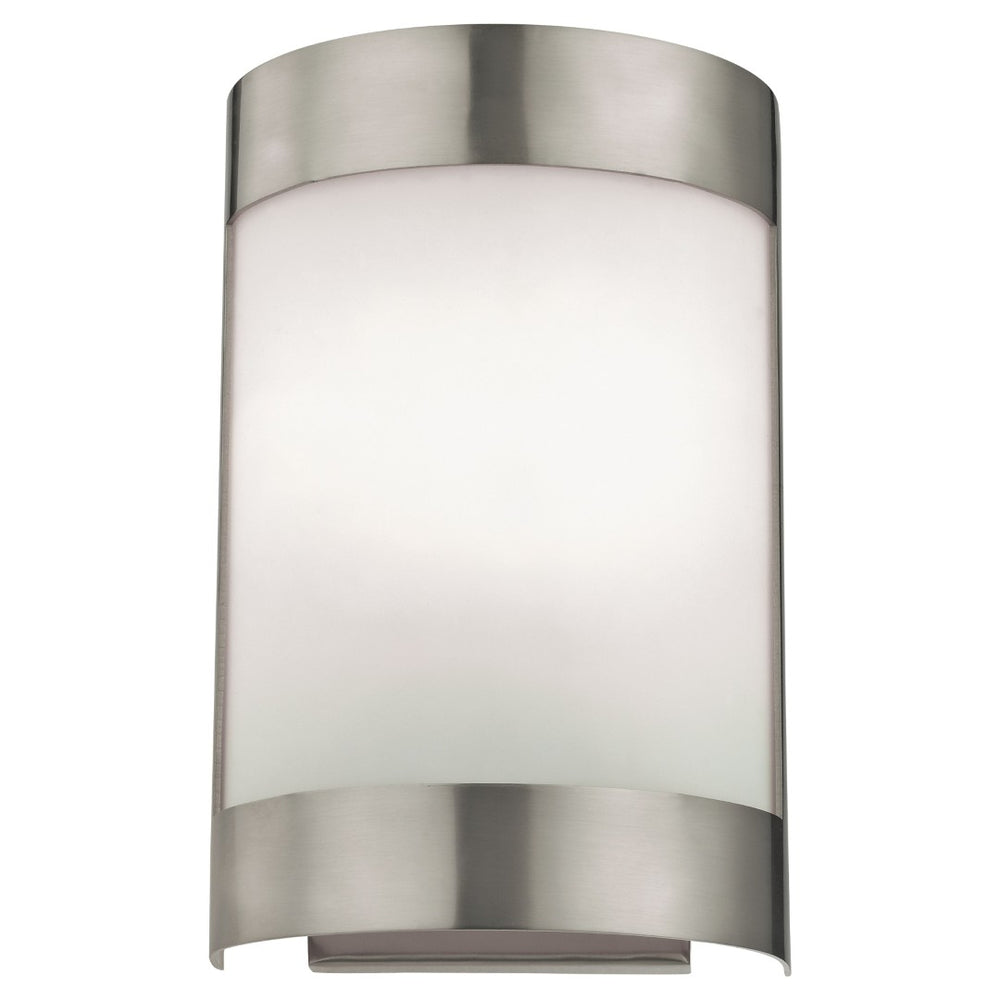 Atlas Zenith 10" Wall Sconce - Contemporary Brushed Nickel Fixture with Frosted Glass for Soft Illumination WL11175-SV