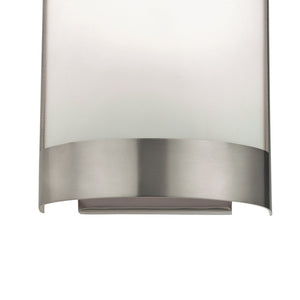 Atlas Zenith 10" Wall Sconce - Contemporary Brushed Nickel Fixture with Frosted Glass for Soft Illumination WL11175-SV