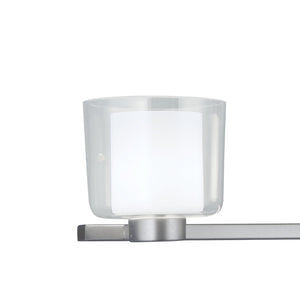 Atlas Alexus 34'' Wide 4-Light Vanity Fixture - Elegant Brushed Nickel with Two-Tone Glass Shades WL11180-NK