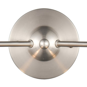 Atlas Astoria 2-Light Vanity Light Fixture with Clear Glass Globes for Midcentury Modern Bathroom Style Brushed Nickel WL11186-NK